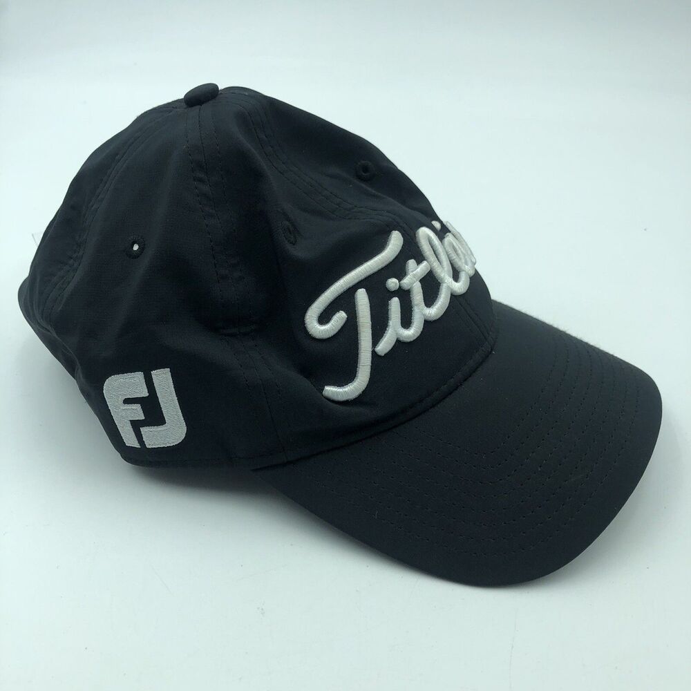 Titleist FJ Footjoy Pro V1 Golf Hat Cap Adjustable Men Black
